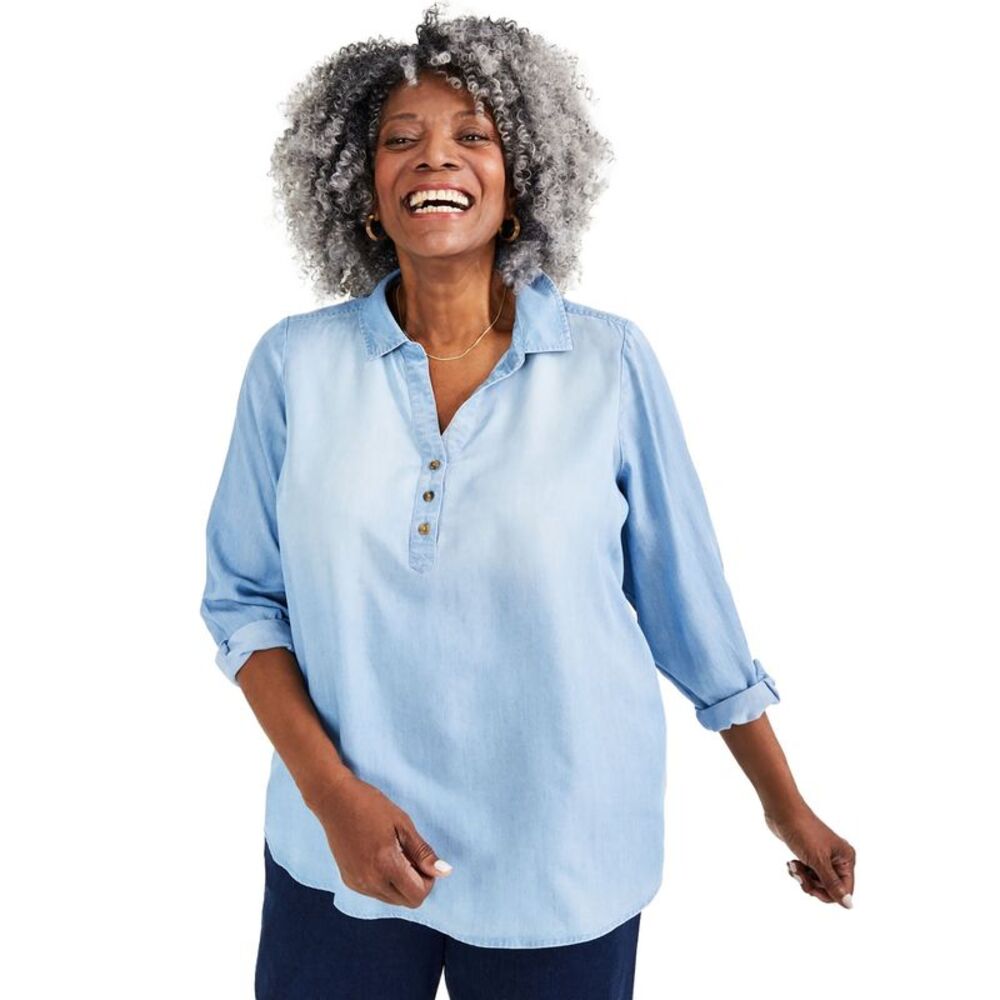 Plus Size Perfect Popover Top